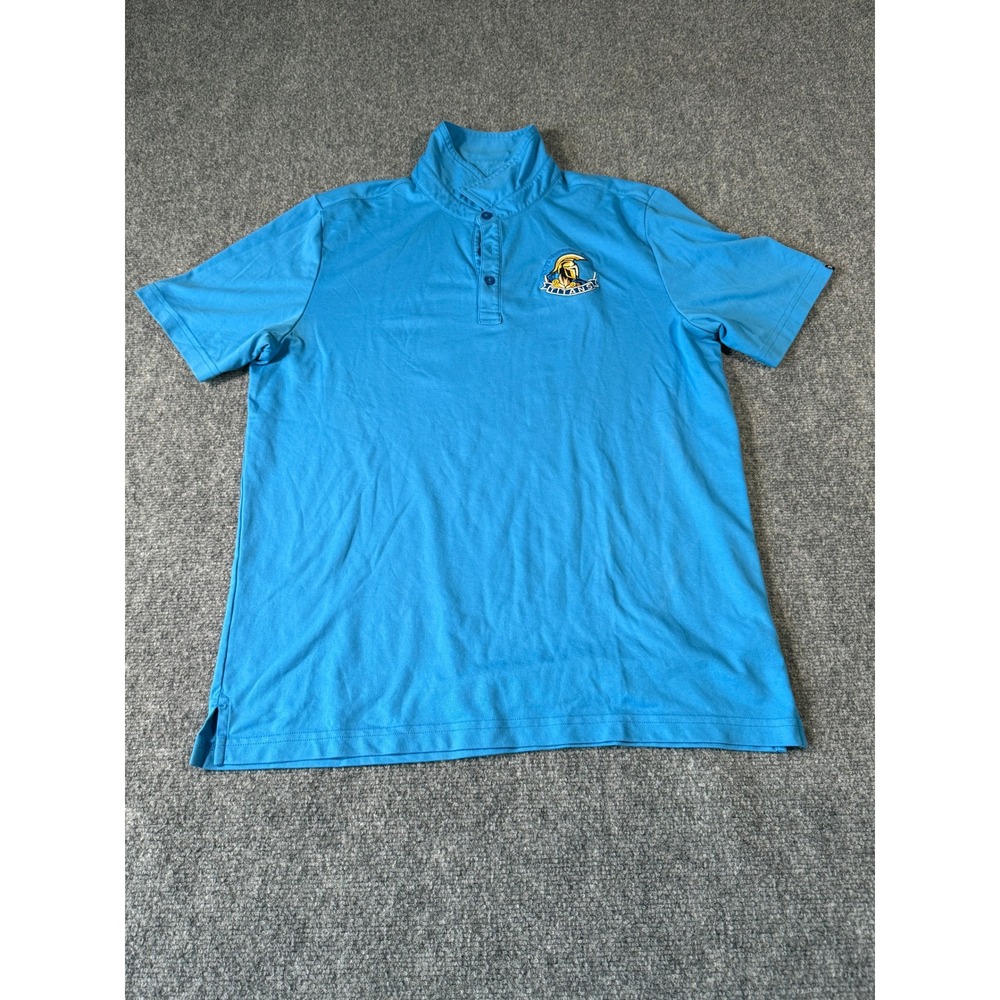TravisMathew Mens St Petersburg College Titans Polo Shirt Blue Large SPC Golf
